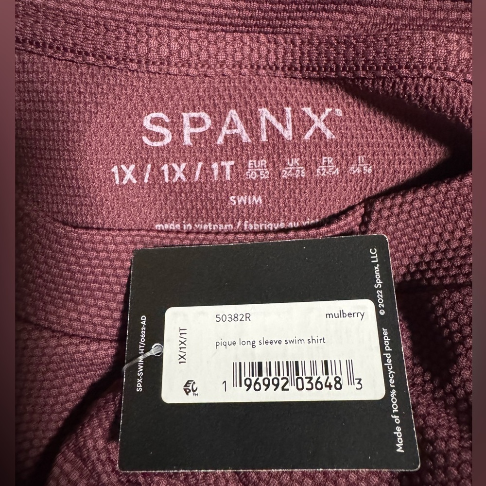 SPANX Pique Long Sleeve Swim Shirt
Mulberry ~ NWT - Picture 11 of 11